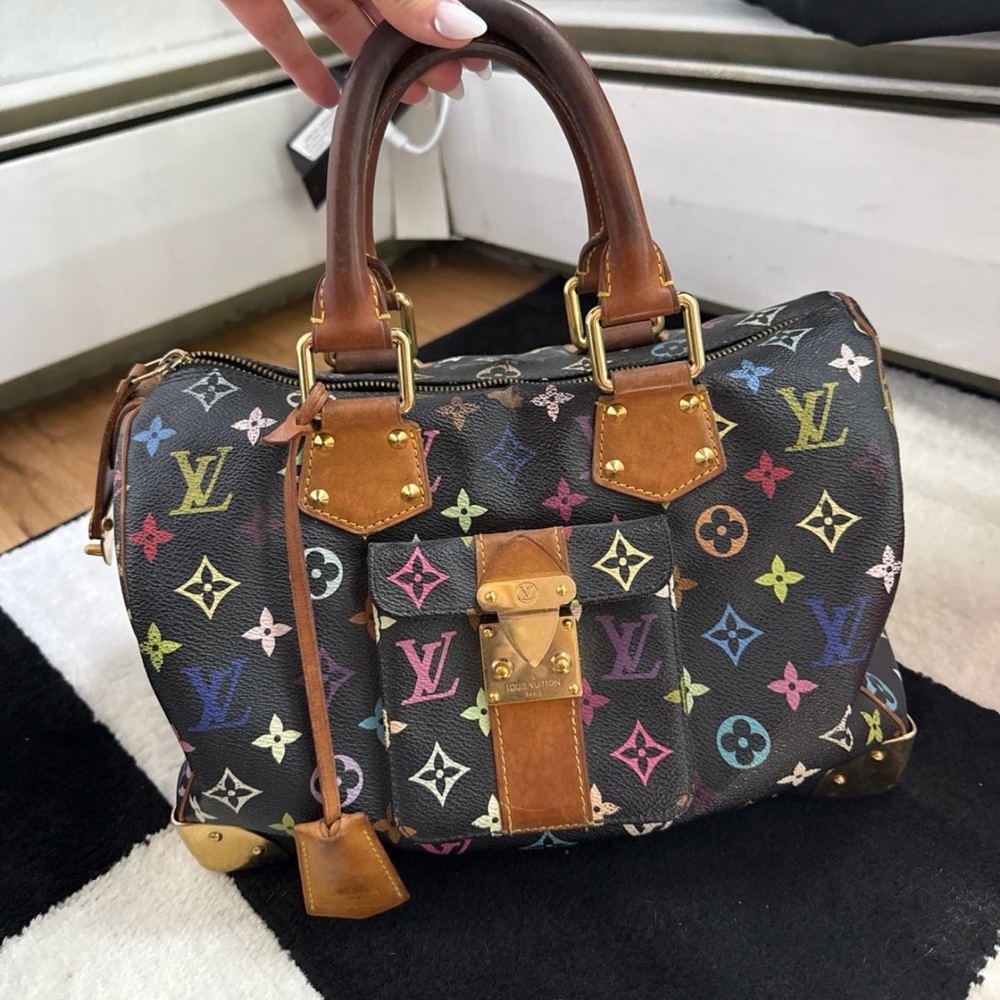 Louis Vuitton Multicolor Monogram Satchel - Dark Brown with Multicolor Print